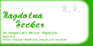 magdolna hecker business card